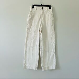 Everlane The Organic Cotton High Rise Wide Leg Pant Bone 4